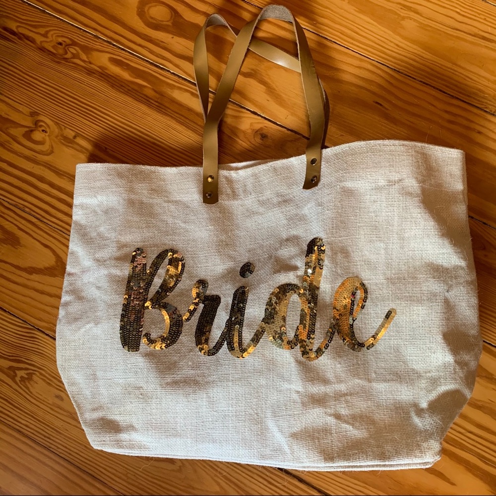 Bride canvas tote